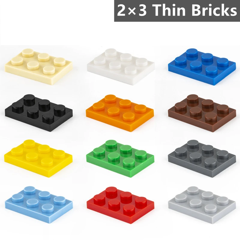 100 ks MOC dielov 3021 Plate 2 x 3 Kompatibilné tehly DIY Assmble Building Blocks Časticové detské mozgové hračky Darček