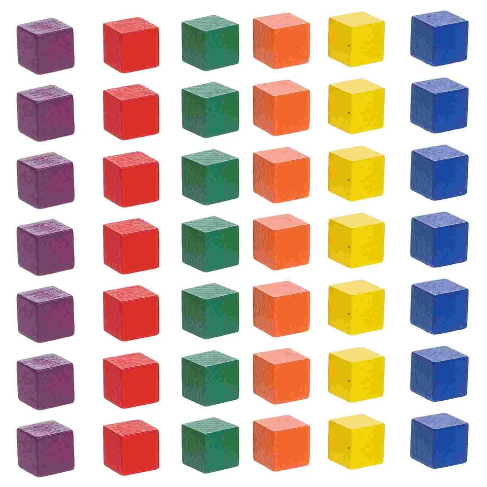 100 ks stavebné bloky pre deti puzzle doska s malými remeselnými kockami DIY Wood Square Drevené žiaci