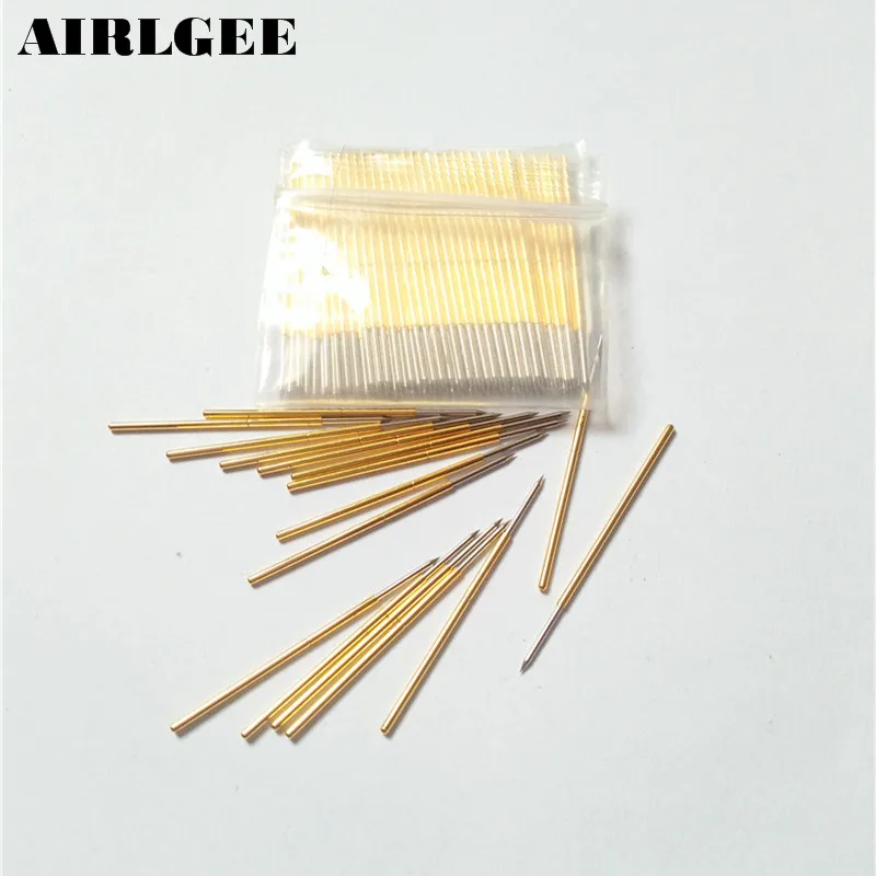 100 kusov PL75-B1 0,74 mm Spear Tip Spring Spring Testovanie PCB Kontaktné sondy PIN Doprava zdarma