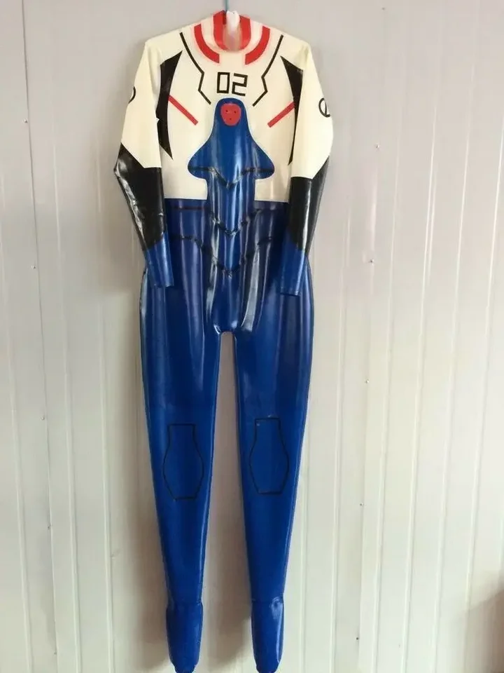 100%latexový gumový oblek na oblek Catsuit Tigth Full Cover Zipper 0,4 mm S-XXL