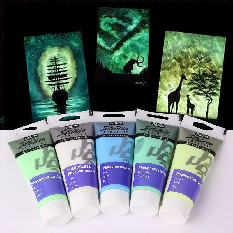 100 ml akrylového žiarivého tónovacieho lepidla 5 farebná nástenná maľba oblečenie graffiti farbivo Halloween maľba