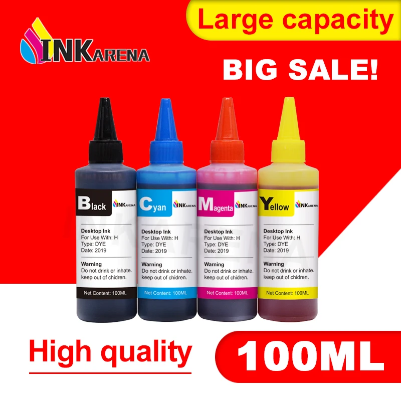 100 ml náplň z fľaše Dye Atrament pre brata LC525 LC529 LC505 LC509 LC535 LC539 pre Brother DCP-J100 DCP-J105 MFC-J200 Tlačiareň Atrament atrament