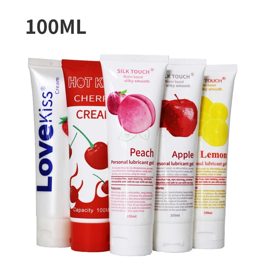 100 ml ovocné mazivo telové mazivo a análny gél Dospelý Sex Sex maziva vo vode rozpustných osviežujúcich a nemacích