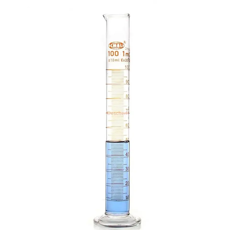 100 ml sklenené meracie valc W/Abstituted & Spout Mouth Lab Chemistry Glassware