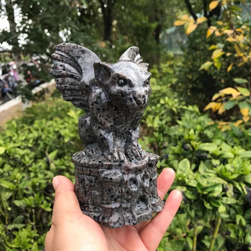100 mm prírodný yooperlite krištáľový gargoyle ručne vyrezávaný leštený kremeň Socha liečivé drahokamy remeslá pre domáce dekorácie 1ks