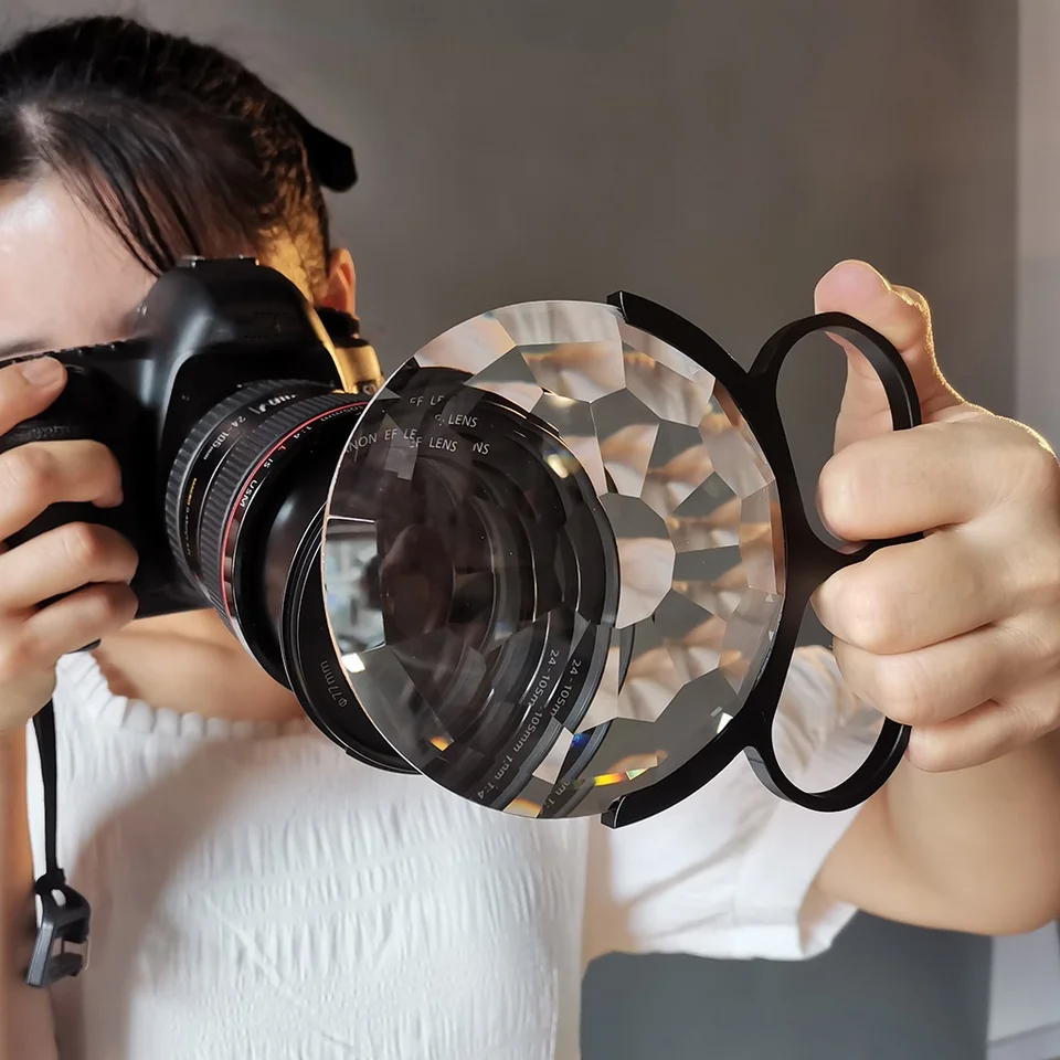 100 mm vreckový kaleidoskopový sklenený špeciálny efekt filter fotografický video SLR fotoaparát objektív