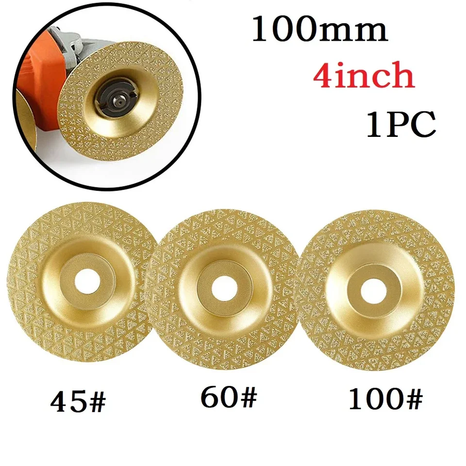 100 mm vákuum spájkovaný diamantový pohár kolies suchý mokrý disk 45 60 100 štrk pre dlaždice kremenný mramorový žulový keramický kamenný betón