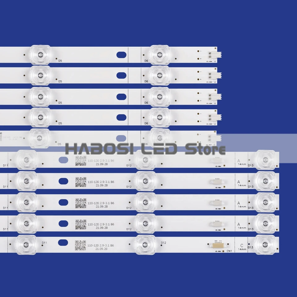100% nové 10ksové súpravy LED prúžky CRH BP653030051385F DABC 0981010AA51 HRS XM65T47 5x13 MCPCB 14MM V3 DABC L65M5 5S L65M5 5A
