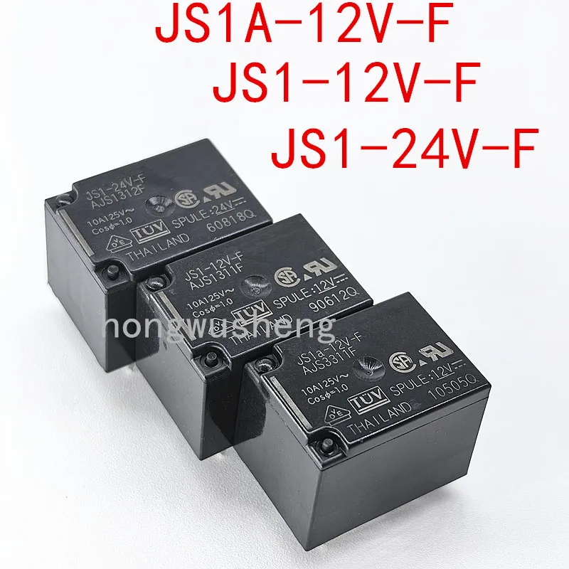 100% nové 2ks JS1A-12V-F JS1-12V-F JS1-24V-F relé 10A