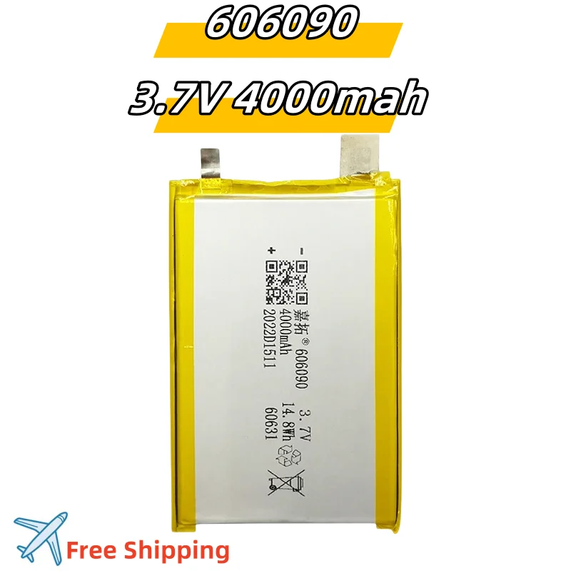 100% nový 606090 3,7 V 4000 mAh lítium -iónová lítiová batéria lítium polyméru Nabíjateľná batéria Bluetooth GPS MP3 MP3 Recorder