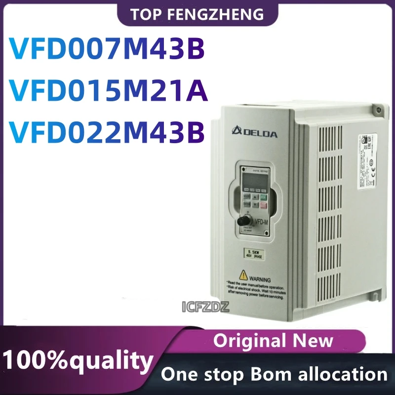 100% nový pôvodný VFD-M 220V VFD007M43B 0,4KW 220V/230V VFD015M21A 1,5KW 380V/460V VFD022M43B 2,2KW