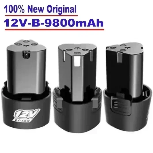 100%originál 12 V 9800 mAh typu B elektrický náradie Univerzálne nabíjacie batéria, elektrický skrutkovač, elektrická vŕtačka lítium-iónová batéria