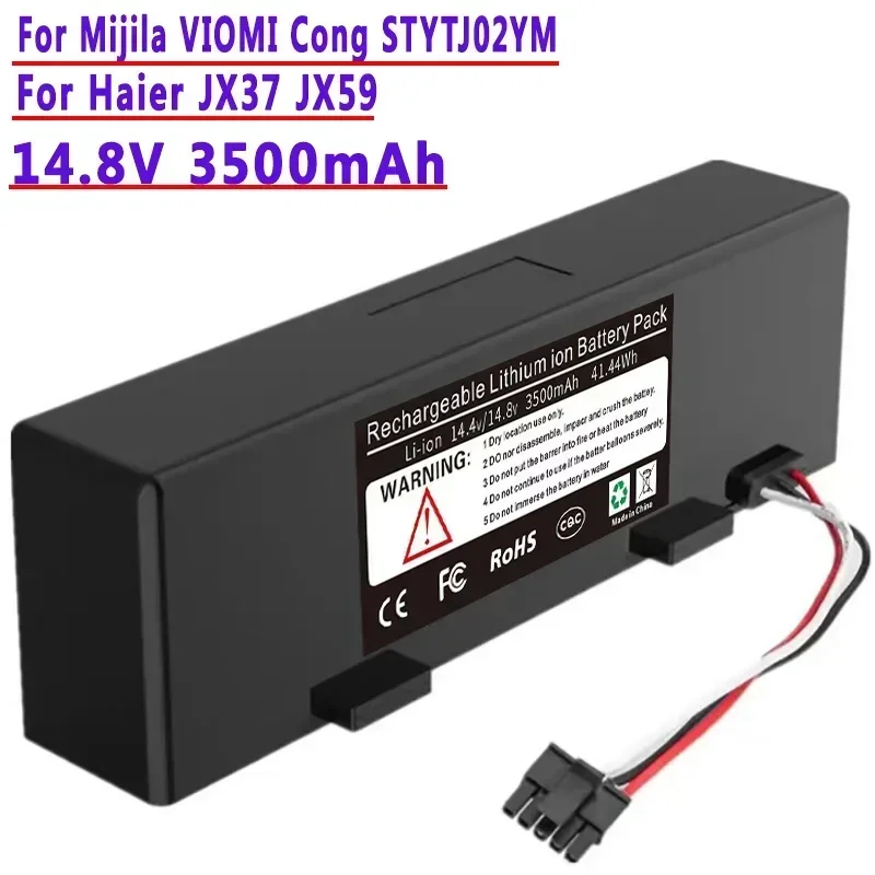 100% originál Viomi-Batería Original V3 V2 PRO VRVCLMB21B MVVC01-JG STYTJ02Y, Aspiradora Robótica, 14,8 V, 3500 mAh