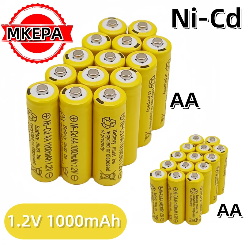100% originálna AA 1,2 V 1 000 mAh NI-CD Nabíjateľná batéria LPEGA, vhodná pre elektrické hračky baterky.