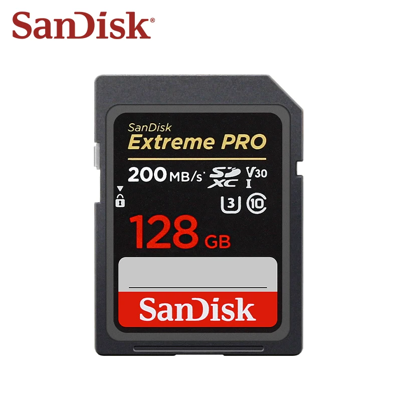 100% originálna karta sanisk Extreme Pro SD Card 128 GB 64 GB triedy 10 SDXC MAXICKÁ KARTA MAX 200 MB/S PRE SLR COMERUR