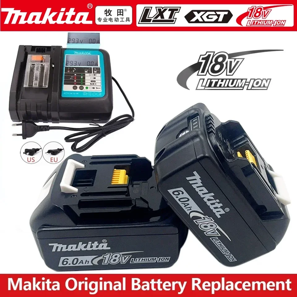 100% originálna Makita 18V 6.0AH Nabíjateľná batéria, pre Makita BL1830 BL1830B BL1840 BL1840B BL1850 BL1850B Elektrická náradie batérie