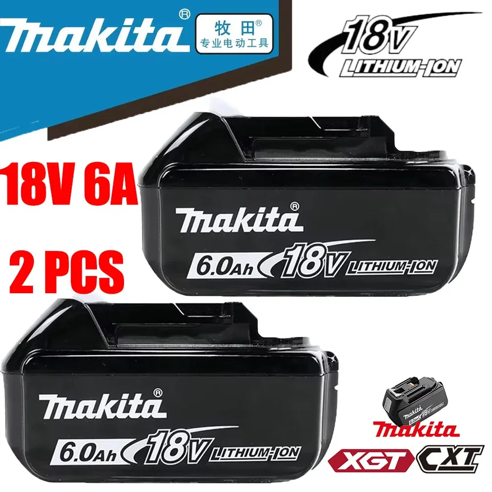 100% originálna Makita 18V 6A Nástroje Batéria pre 18 V vŕtacie batérie BL1830B BL1850B BL1860B BL1815 BL1830 BL1840