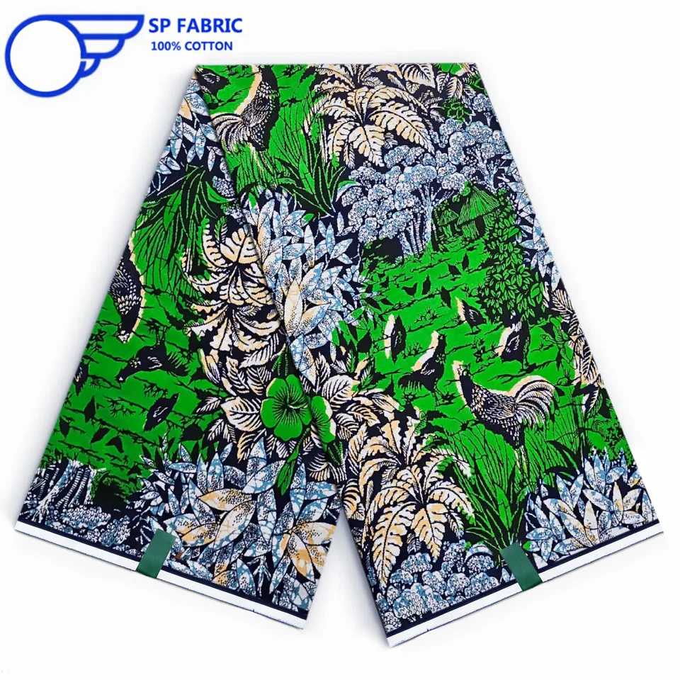 100% originálna super Ankara voskovacia tkanina z Holandska 6 yardov skutočná mäkká holandská africká handrička batik na šitie LSP-62