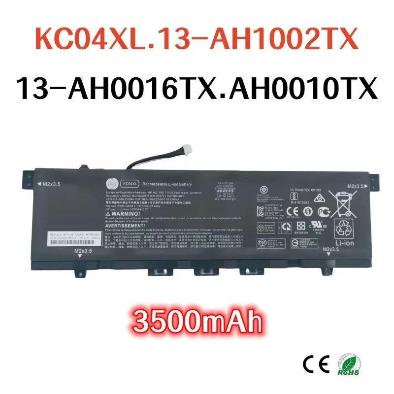 100%originálne 3500 mAh pre HP KC04XL TNP-W133 W136 W141 W144 13-AH1002TX 13-AH0016TX AH0010TX HSTNN-IB8K/DB8P NAPLATÍ BATTER