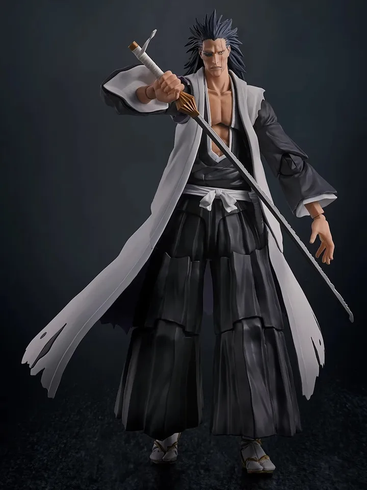 100% originálne bandai sh figuarts shf Bleach Zaraki Kenpachi Akčné figúrky Anime model hračky figura zberateľné na sklade