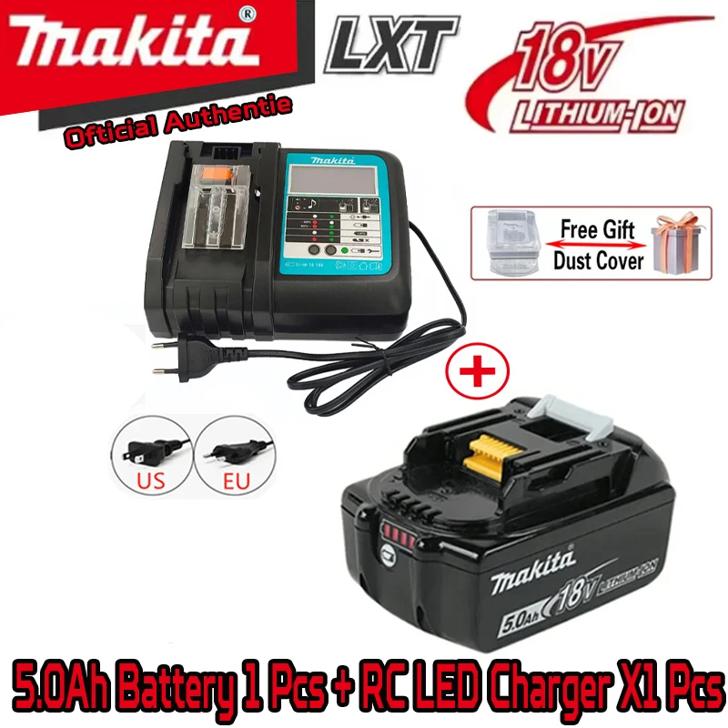100% originálny 18 V Makita 6.0AH Nabíjačka lítium-iónových batérií a DTD173 Two04G DTW700 DGA404 Vysokokvalitný výkonový nástroj