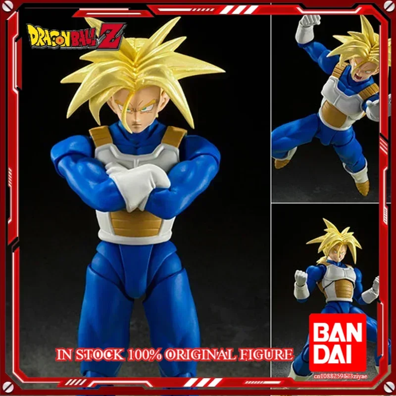 100%originálny Bandai Dragon Ball Z Shfiguarts Hidden Super Power Super Saiyan Trunks Action Figure Giftible Hračky modelu hračky