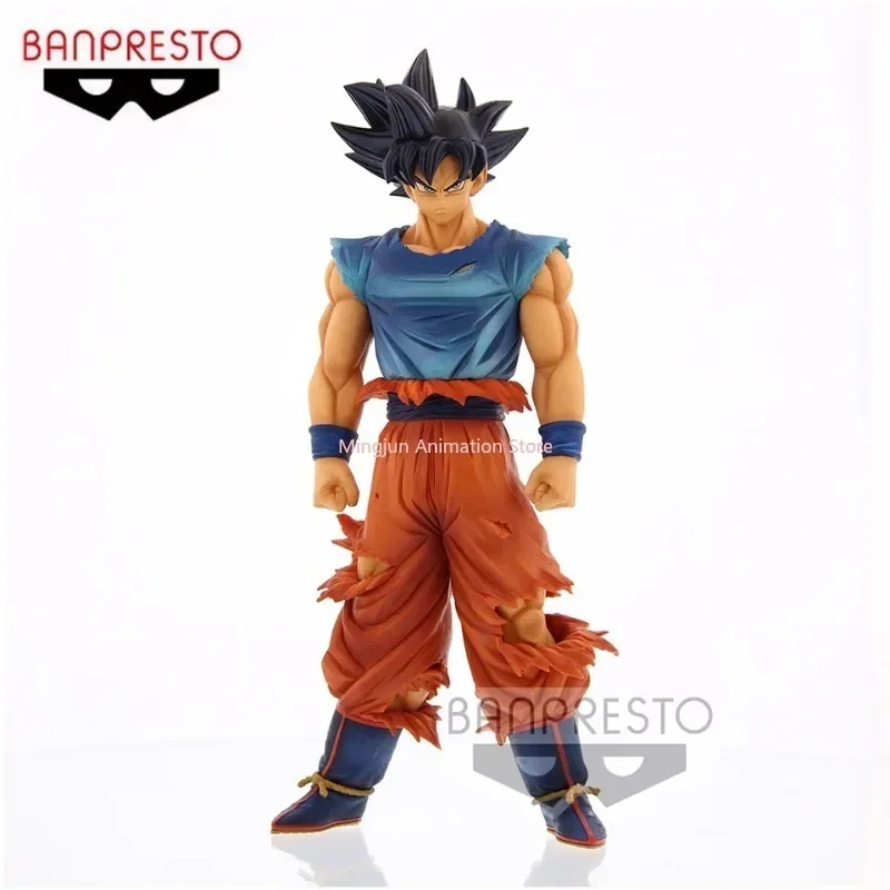 100% originálny originálny Banpresto Dragon Ball Z Grandista Nero 28cm Son Goku s čiernymi vlasmi Anime Action Figure