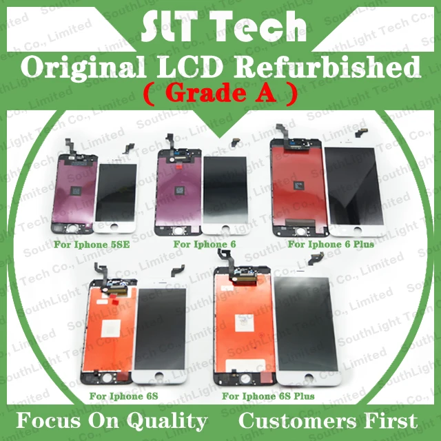 100% originálny renovovaný displej LCD pre iPhone 5SE 6 6S 7 8 Plus 7p 8p 8p dotykovú obrazovku s digitalizátorom dotykovej obrazovky s zostavou rámu studeného lepidla