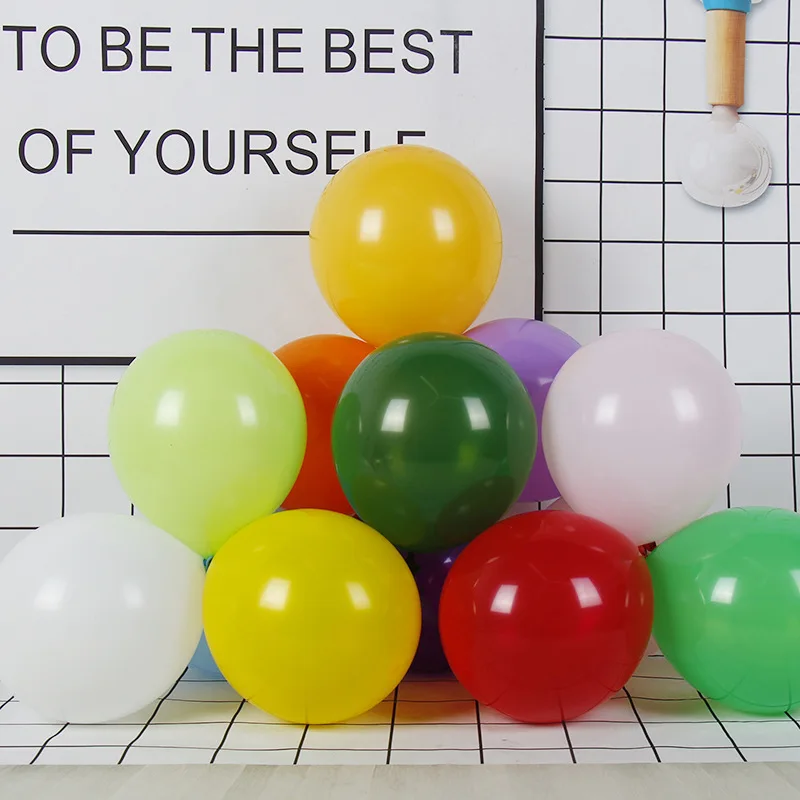 100 pcs 10 palcov matný latex balón narodeninovú oslavu dekorácia Svadba vianočná novoročná izba znížiť ružový biely zelený granát balón