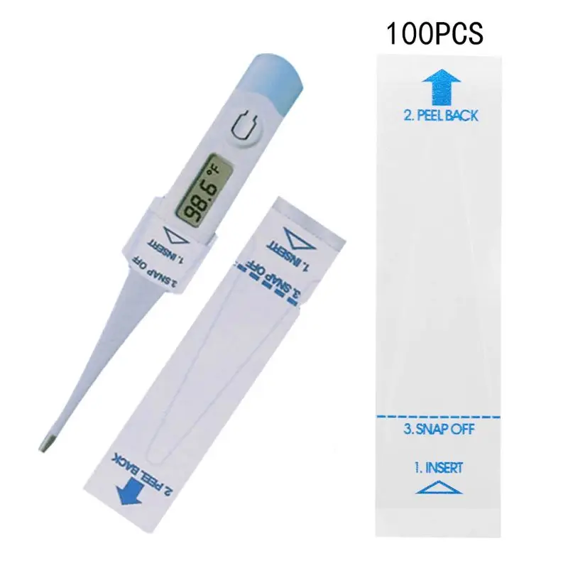 100 pcs Digitálny teplomer sondy pokrýva jednorazový ochranca pre zdravotné centrum