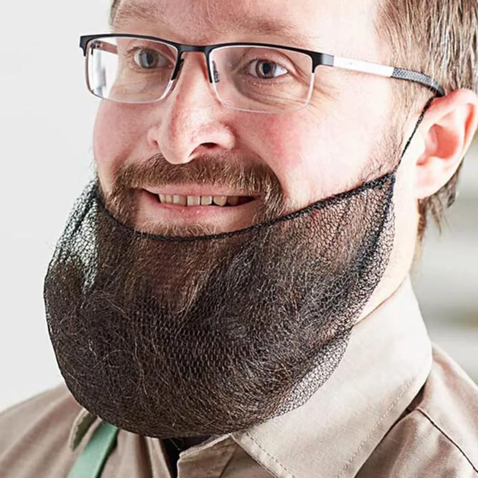 100 pcs Honeycomb Beard Protection Net Jednotka Nylon fúzy pokrýva priedušné pohodlné na nosenie pre reštauráciu kuchyňa