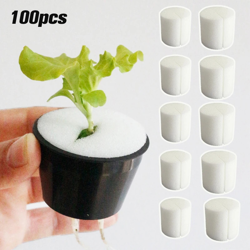 100 pcs Soilless Pestovanie špongie záhradný kvetina kvetiny Hydroponická materská výsadba sadenice špongia Pestovanie mediálneho koša