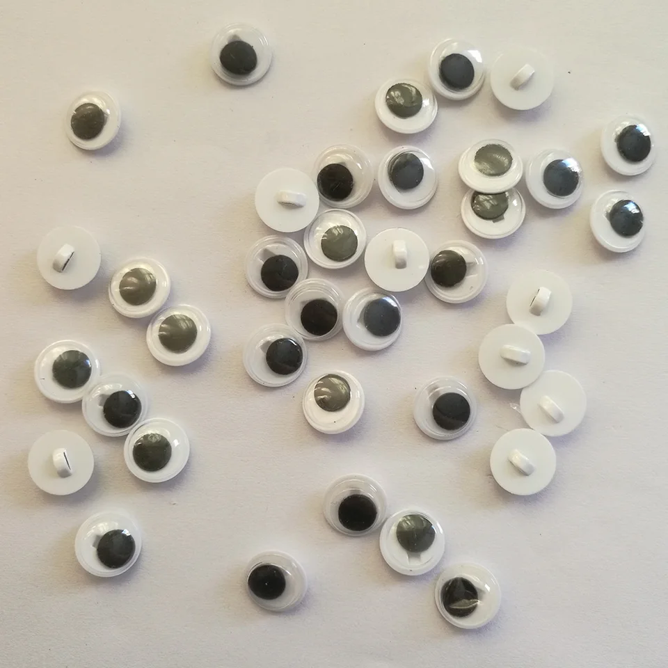 100 percent 20 mm čierne googly oči Šiť na DIY Scrapbooking pre plyšové medvedie hračky Doll Dolls Čierne zviera Puppet bábiky DIY Craft