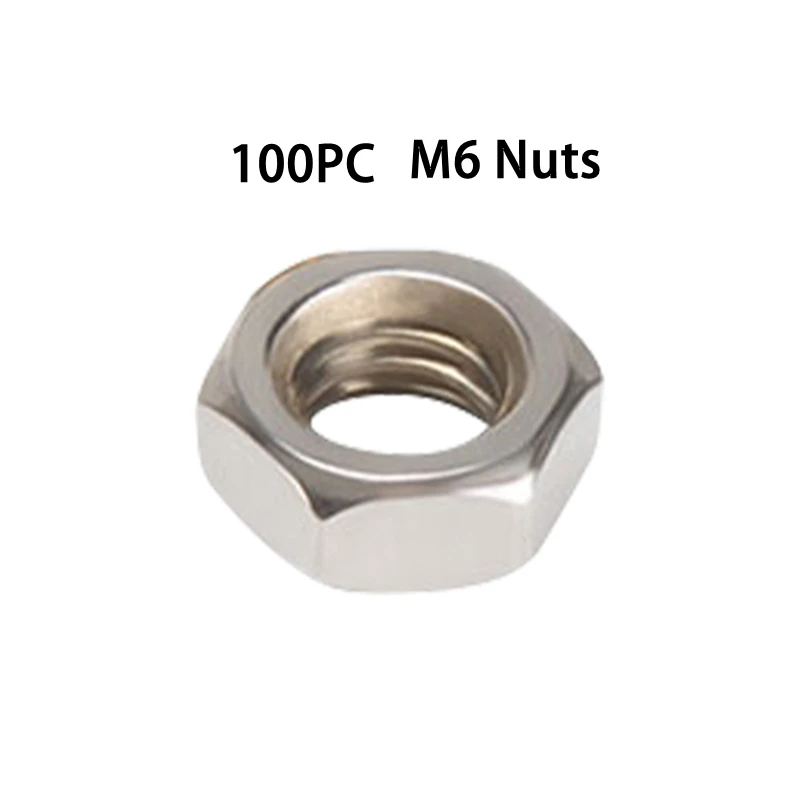 100 percent m6 z nehrdzavejúcej ocele Hex hexagon matica