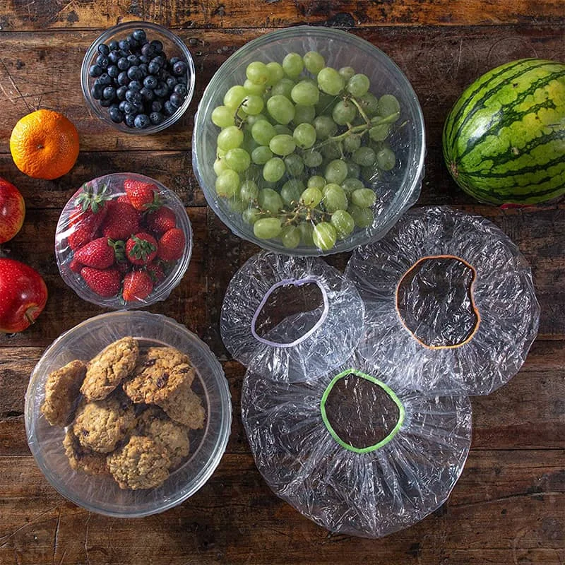 100 percent priliehavého filmu Cling Cover Cover Domácnosť Chladnička Food Uchovanie ovocia Elastický ústa prachovo odolný plast opakovane použiteľný čerstvý keepi