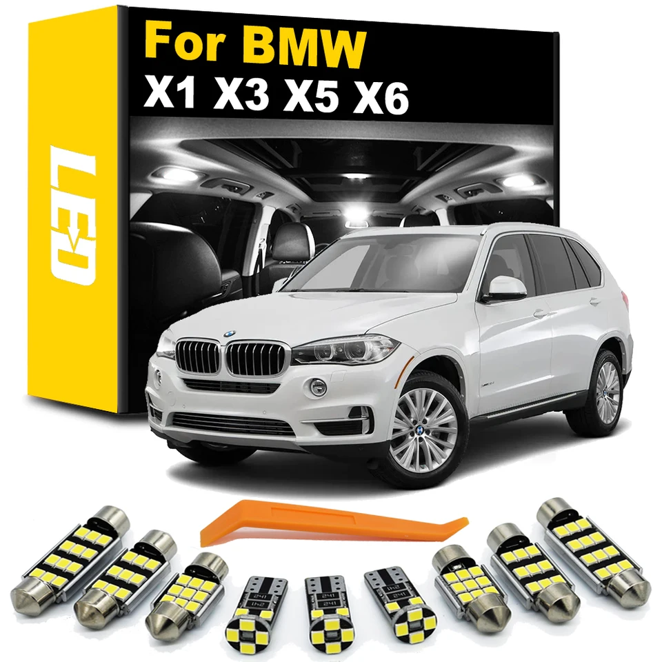 100% perfektná biela chyba Free Canbus LED žiarovka vnútorná mapa DOME SVETAJ SVOTA PRE BMW X1 E84 X3 E83 F25 X5 E53 E70 X6 E71 (00-15)