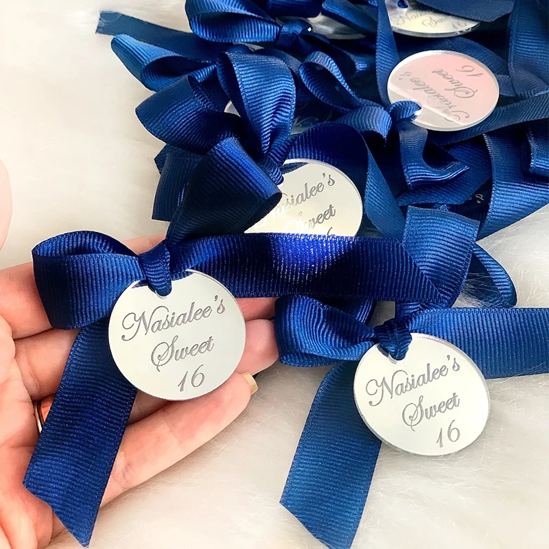 100*Personalizovaná značka vyrytá stolová karta zrkadlo akrylové okrúhle kruh Circle Circle Značk