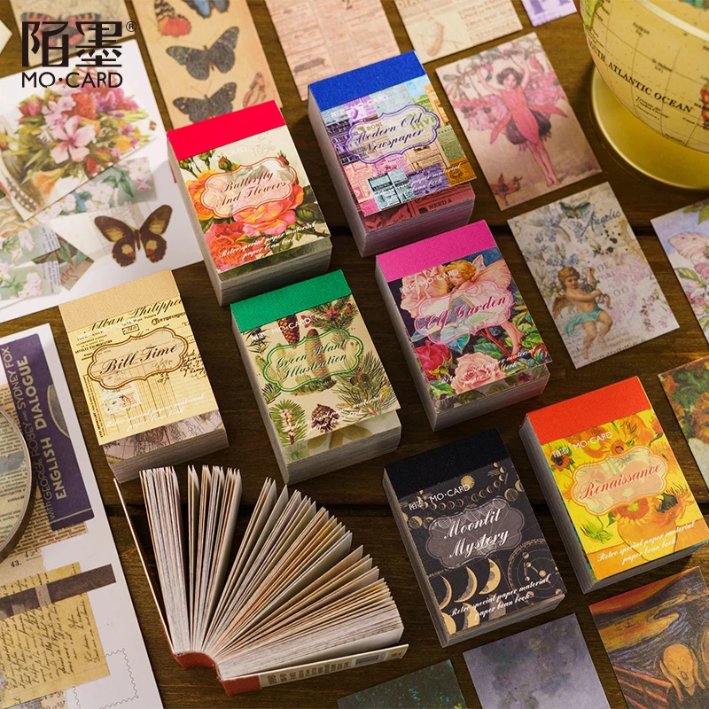 100 počítačov Vintage Dekoratívny papier DIY Scrapbooking Junk Journal Ručne vyrobený Plánovač koláž materiálových remeselníkov