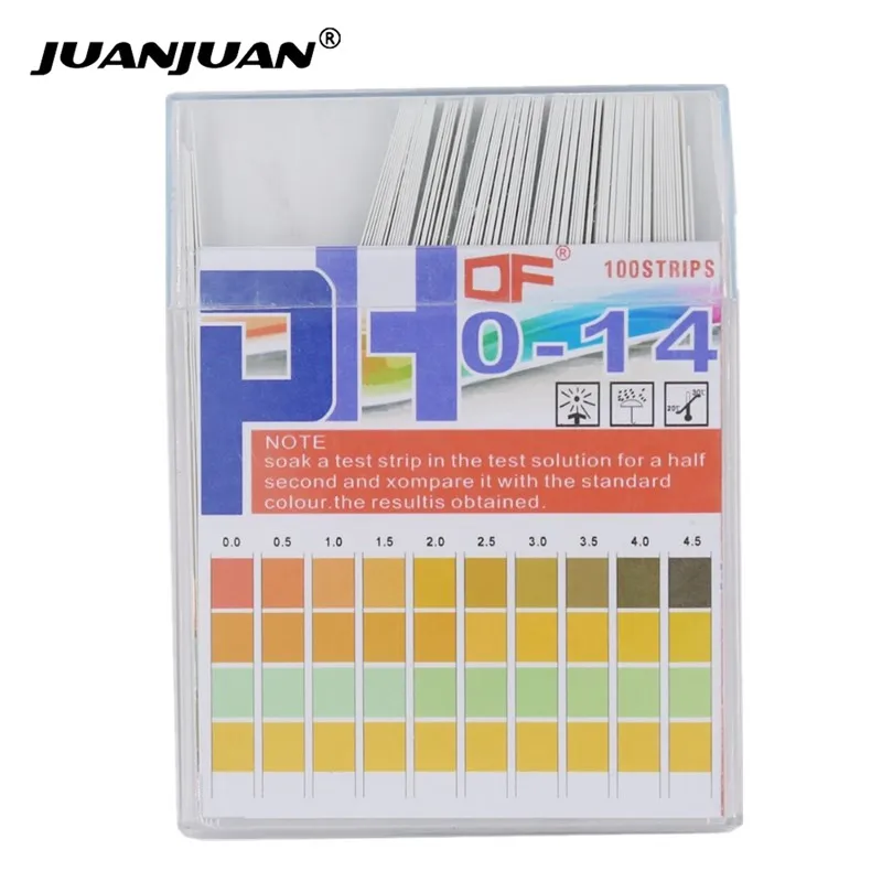 100 prúžkov/škatuľky PH testovacie prúžky 0-14 V mierke Premium Litmus Tester Paper
