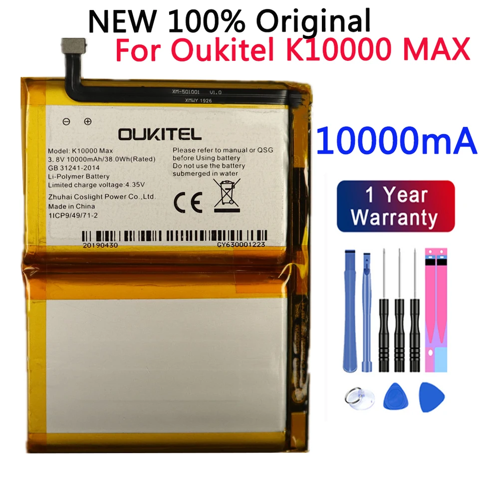 100% pôvodná 10000 mAh k 10000 maximálna batéria pre OUKitel K10000 Max