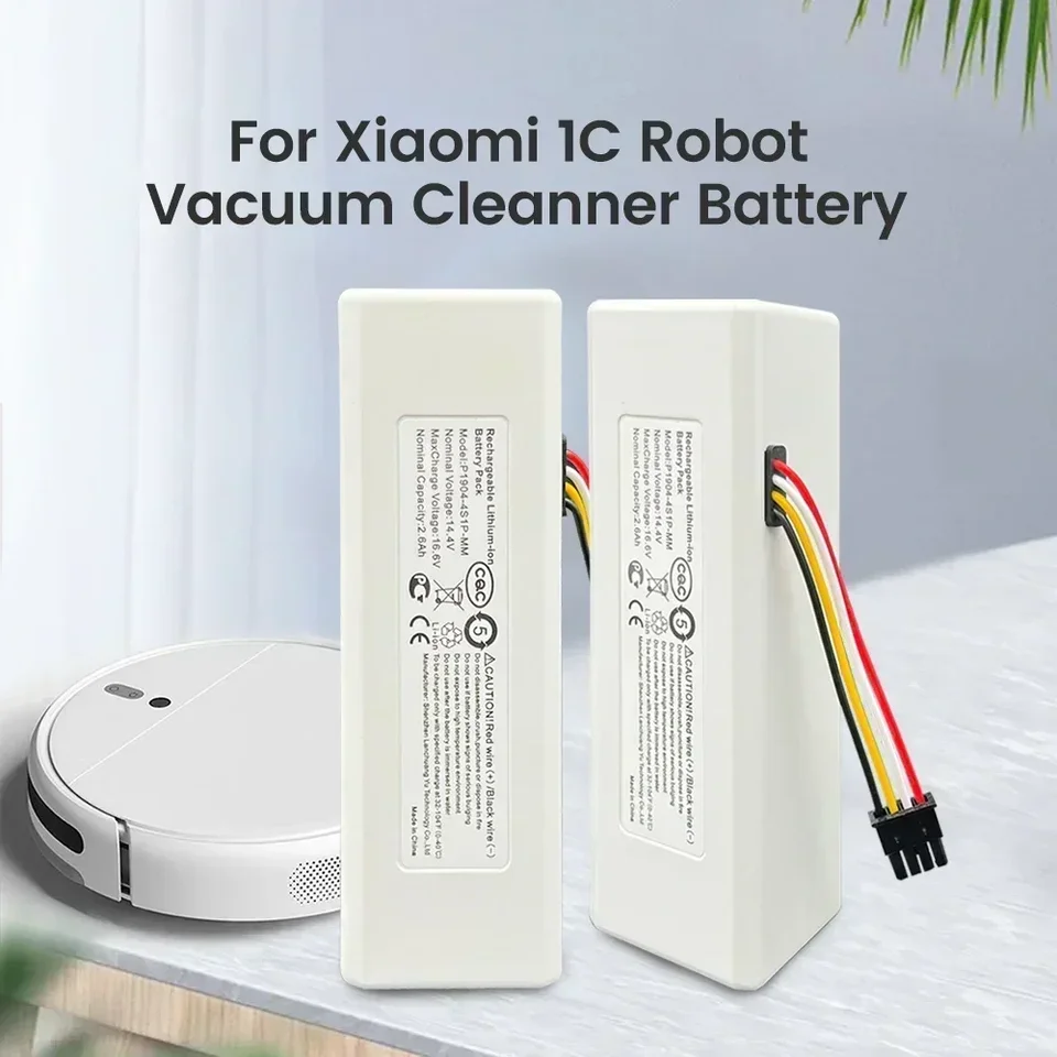 100% pôvodný nový 14,4V 2600 mAh P1904-4S1P-MM batéria pre Xiaomi Mijia 1C Stytj01ZHM robotický vákuový čistiaci prostriedok na čistenie mopov Časti1