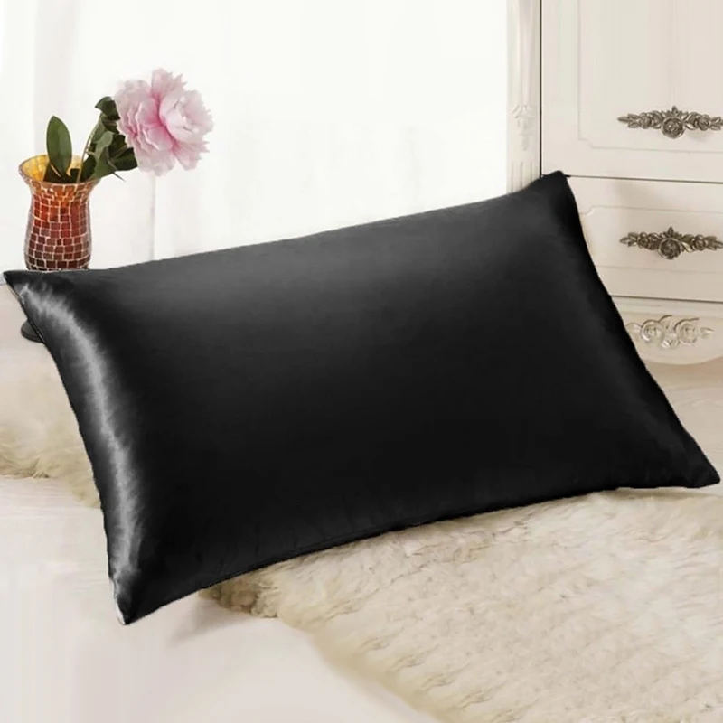 100% Queen Standard Satin Silk Soft Mulberry Plain vankúše kryt