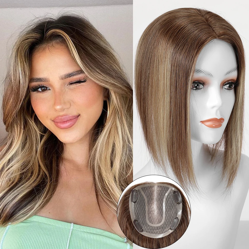 100% Remy Human Hair Toppers