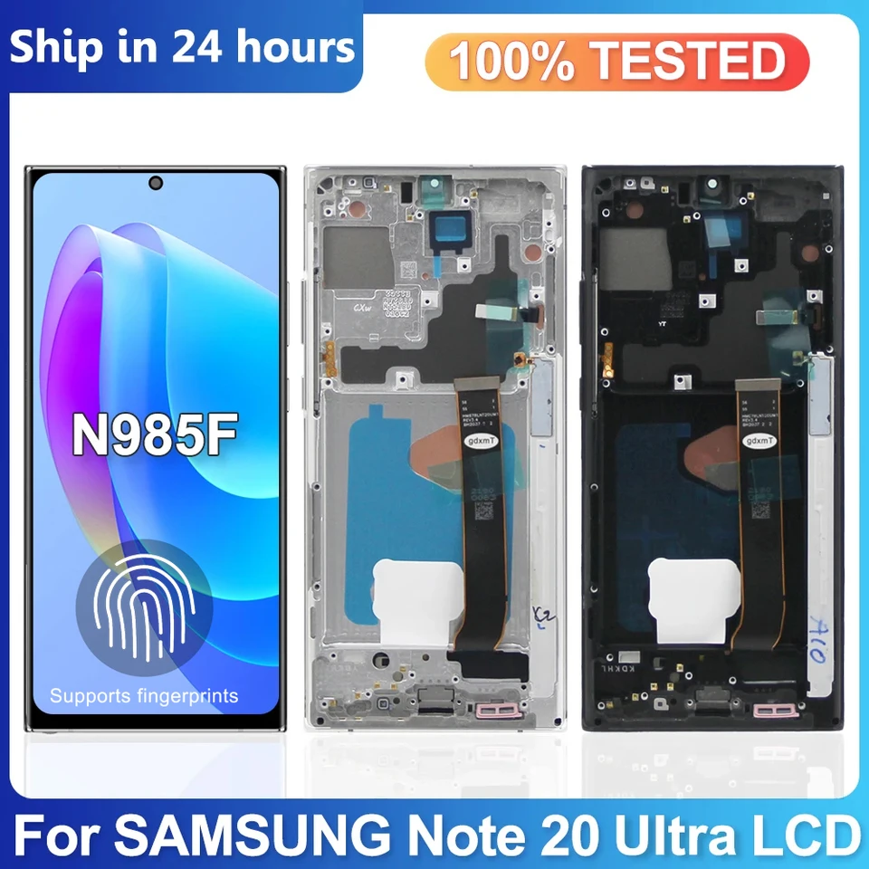 100% testovaná LCD AMOLED LCD pre Samsung Galaxy Note 20 Ultra Display 5G N986B/DS N986U pre poznámku 20 Ultra N985F N985F/DS dotyková obrazovka