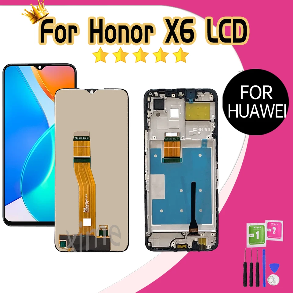 100% testované na Honor X6 LCD Display Touch Screen pre Honorx6 VNE-LX1, VNE-LX2, VNE-LX3 Displej s zostavou digitalizátora rámca