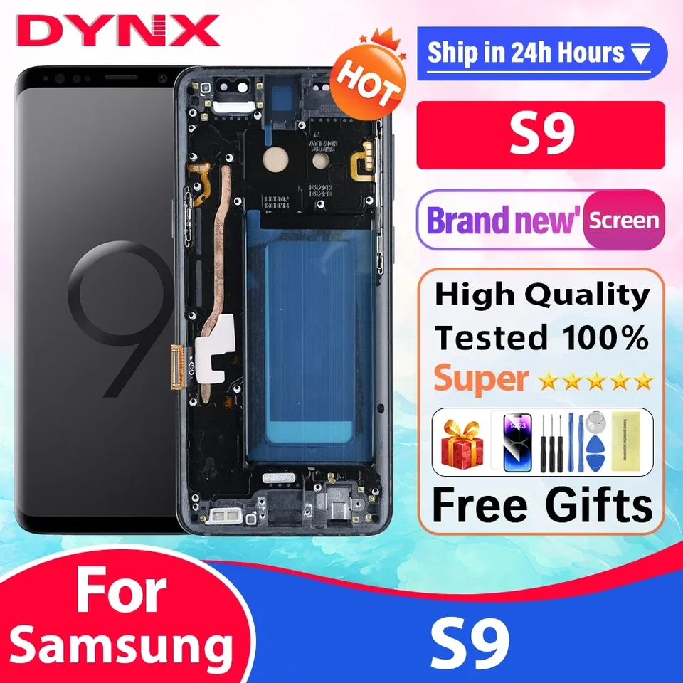 100% testovaný displej pre Samsung Galaxy S9 LCD s zostavou dotykovej obrazovky Digitalizéru SM-G960FD S9 G960 LCD s výmenou rámu