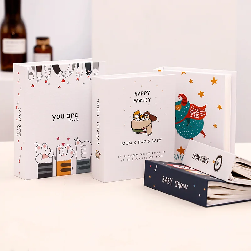 100 vreciek Photo 6-palcový plastový album pamätníka vložka Vložte roztomilý dobrý čas rodinný zbierka knihy DIY Photocard