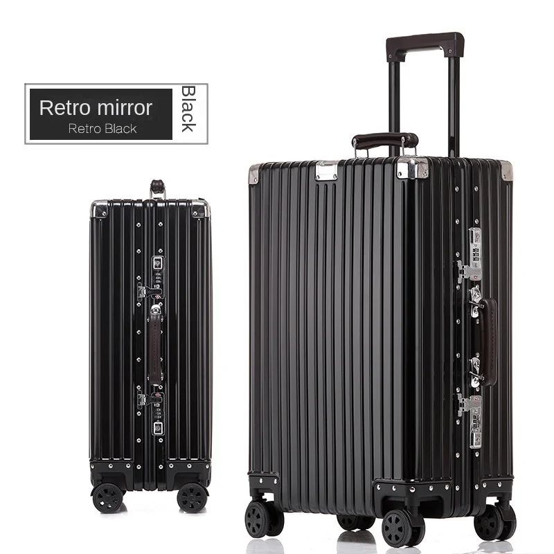 100% všetkých hliníkových horčíkov zliatiny Trolley puzdro 20 palcov, palubná skrinka 24/26/29 '' Valise Hliníkový cestovný kufor s kolesami