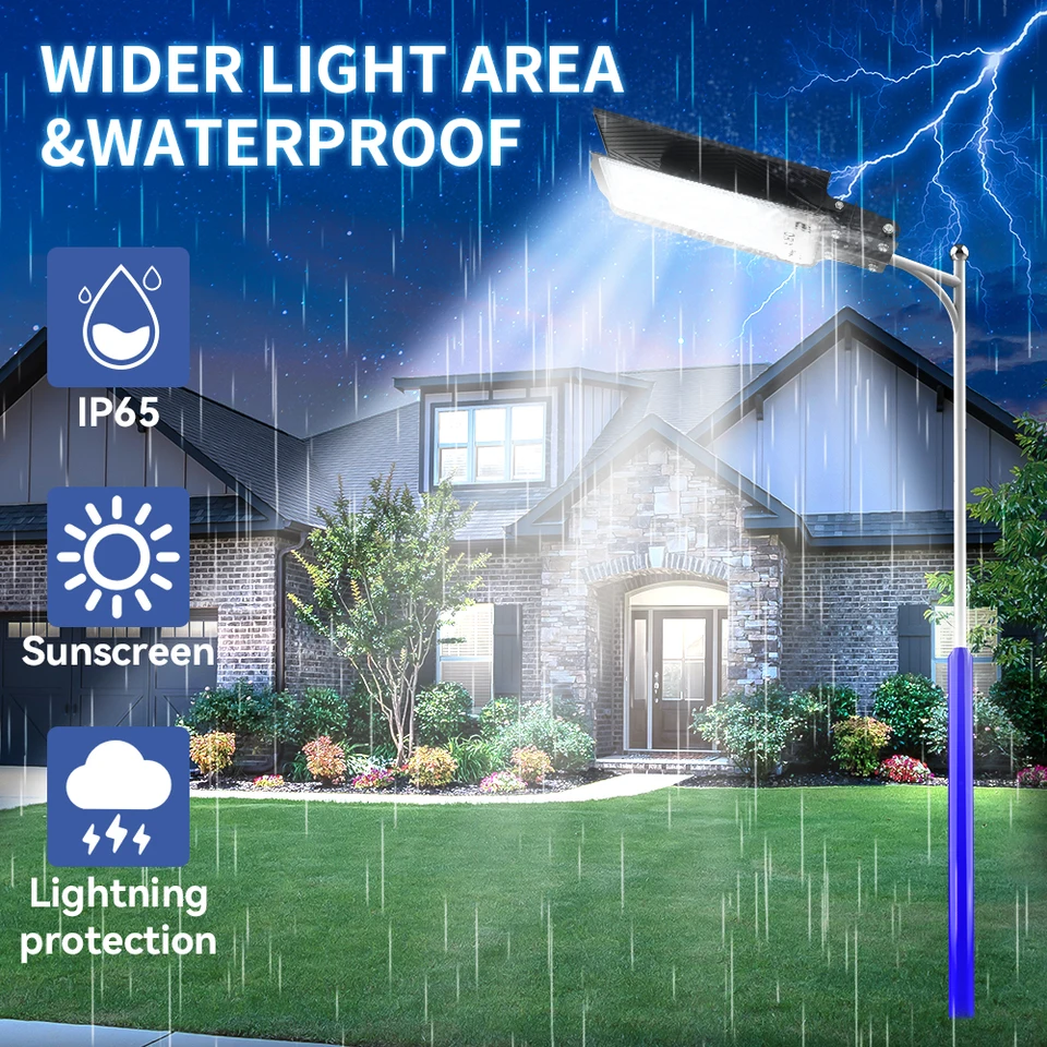 100 W Solárne pouličné svetlo vonkajšie nádvorie Lampa diaľkové ovládanie IP67 Witerproof Wall Lamp for Garden Residential Patio Path Yard