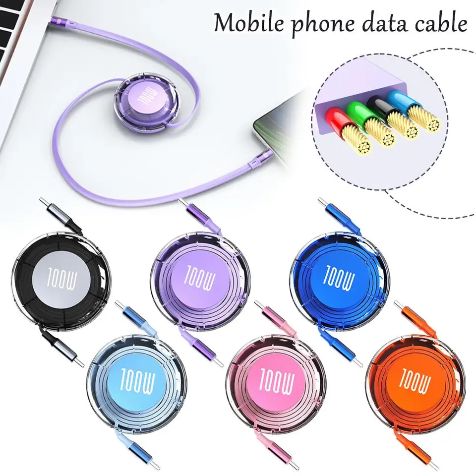 100 W typ C k typu C kábel PD Rýchle nabíjanie USB C až USB C pre iPhone 15 Pro iPad rýchly nabíjanie Dátový kábel Dátový kábel